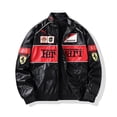 thumbnail image 1 of 2025 F1 Racing Suit Embroidery Thickened Pu Leather Motorcycle Suit Cotton Jacket Motorcycle Flight Jacket_h, 1 of 2