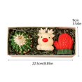 thumbnail image 2 of Handmade Snowman Deer Shape Aromatherapy Candle Christmas Holiday Scented Wax for Home, 2 of 6