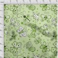 thumbnail image 4 of oneOone Tissu Popeline de Coton Vert Clair Papillons Matériel de Robe Tissu Imprimé Tissu au Mètre 42 Pouces de Large-Js, 4 of 5