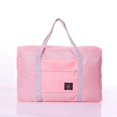 thumbnail image 1 of Sac de Rangement pour Vêtements Portable à Grande Capacité, Sac de Voyage Multifonction, Sac Pliable pour Embarquement, Peut s'Installer sur une Valise à Roulettes, Rose, 1 of 6