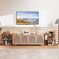 thumbnail image 2 of Costway 2 PCS 3-Tier Bookshelf Geometric Bookcase Side Table with Open Storage Display Shelf Brown, 2 of 9