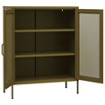 thumbnail image 2 of vidaXL Armoire de Rangement Vert Olive 80x35x101,5 cm Acier, 2 of 5