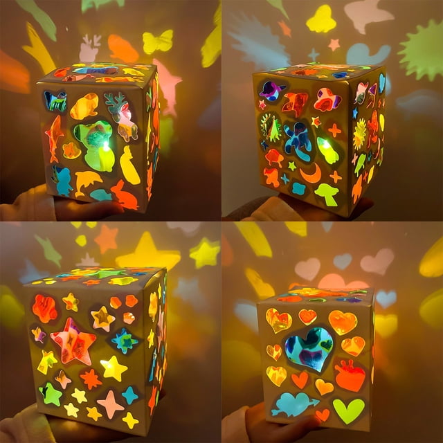 Vaidha Lantern Children's Light And Shadow Game Kindergarten DIY Production Portable Projection Lamp Material Bag
