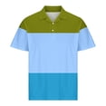thumbnail image 5 of Chemises pour Hommes, T-Shirt/blouse Décontracté pour Hommes à Manches Courtes Imprimé, Col Rabattu, Boutons, Fente Latérale, 5 of 5