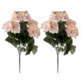 thumbnail image 2 of YAOMOBB Fade-proof Artificial Flowers Artificial Begonias Flowers Set of 2 with Stems Realistic Faux Red Flowers for Wedding Photo Props and Home Decoration, 2 of 7