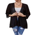 thumbnail image 2 of EIMELI Veste en Chiffon Transparent pour Femmes Couverture Décontractée Hauts Légers Cardigans de Plage Blouse Châle, 2 of 6