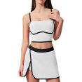 thumbnail image 3 of Sentmoon Ensembles 2 Pcs pour Femmes Robes d'Été Décontractées pour Femmes Bretelles Spaghetti à Blocs de Couleur Grande Taille Robe de Bal Col en V Sans Manches Coupe Ample Robes Soleil pour Femmes 2026 Vacances Mignonne Blanc TTG, 3 of 9