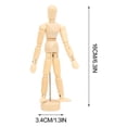 thumbnail image 3 of Wooden Puppet Ornament Mannequin Mini Toy Drawing Doll Human Figure Ornament Figure Drawing Model Manikin Figure Drawing Figure Manikin Body Movable Manikin Toy, 3 of 9