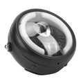 thumbnail image 3 of Retro Headlamp 6in Motorcycle LED Headlight Vintage Angel Eyes Universal Replacement For Cruiser Choppers Cafe Bobber, 3 of 8
