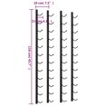 thumbnail image 4 of vidaXL Wall Mounted Wine Racks for 12 Bottles 2 pcs Black Iron, 4 of 4