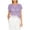 Purple, variant on Hvobtty Women Crew Neck Casual Short Sleeve Shirt, Women Casual Fringe Short Sleeve Loose Round Neck Cutout Round Neck Casual Tunic Blouse
