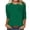 Green, variant on AherBiu T Shirts for Women Crew Neck 3/4 Sleeve Short Sleeve Casual Tops Summer Lightweight Loose Basic Tshirts Solid Color