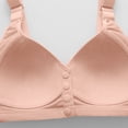 thumbnail image 4 of Sentmoon Nursing Bras for Breastfeeding No Underwire Push up Seamless Bras for Women Adjustable Strap Full Coverage Front Closure Breathable Oversize Solid Everyday Bras for Home Leisure Red XXXL, 4 of 5