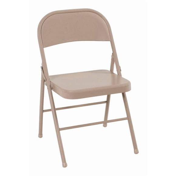 Cosco All Steel Commercial Folding Chairs - Antique Linen (8 Pack) | 14711ANT4E
