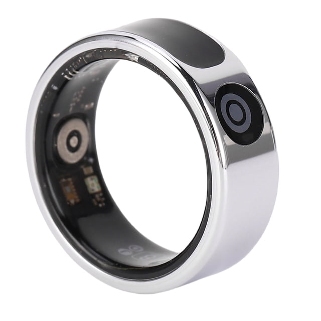 Smart Smart Ring Sports Sleep Monitoring Control Stainless Steel Health Tracker Ring with Display Screen