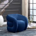 thumbnail image 3 of Meridian Furniture Roxbury Navy Velvet Accent Chair, 3 of 14