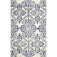thumbnail image 1 of Safavieh Dip Dye Collection DDY719P Handmade Geometric Medallion Watercolor Ivory and Navy Wool Area Rug (2' x 3'), 1 of 2