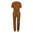 thumbnail image 5 of Yuyuzo Womens Workout Sets 2 Piece Short Sleeve Crew Neck T-Shirts Drawstring Jogger Pants with Pockets, 5 of 5