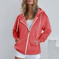 thumbnail image 2 of Timegard Zip up Hoodies for Women Long Sleeve Sweatshirt Fall Winter Solid Color Comfy Jacket with Pockets, 2 of 6
