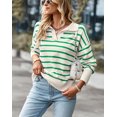 thumbnail image 2 of Chandail Rayé Printemps et Automne 2023 pour Femmes Doux Confortable Chaud Haut Décontracté pour Femmes, 2 of 5