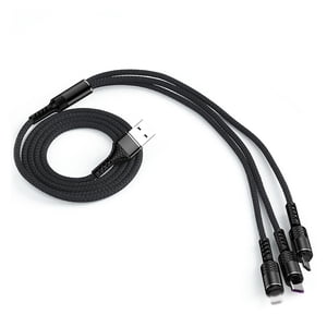 Yeacher 3-IN-1 USB Charging Cable Multi Line Type C Micro USB Connector Replacement for Charging Cable