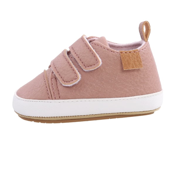 Ketyyh-chn99 Boys Sneakers 2024 Sneakers Kids Sneaker Soft Shoes Girls Boys Walkers Infant Sole -Slip Leather Rubber Baby Baby Shoes Toddlers Shoes Size 6 (Pink, 6-12 Months)
