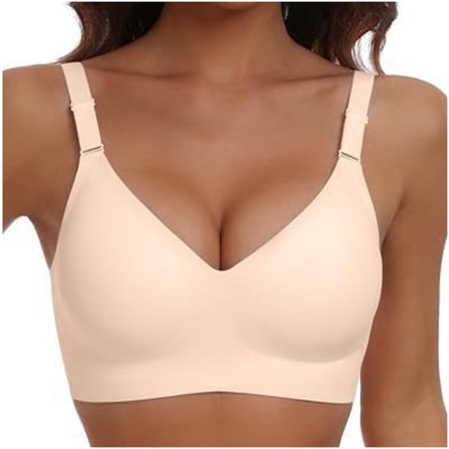 Yuyuzo Womens Wireless Bras Deep V No Underwire Push up Bras Full Coverage Seamless Bralettes