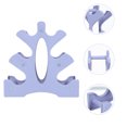 thumbnail image 5 of KAKOWELY 1Pc Dumbbell Rack ABS Dumbbell Rack Double-side Use Dumbbell Holder Storage Rack,9.06"X8.86"X2.36", 5 of 5
