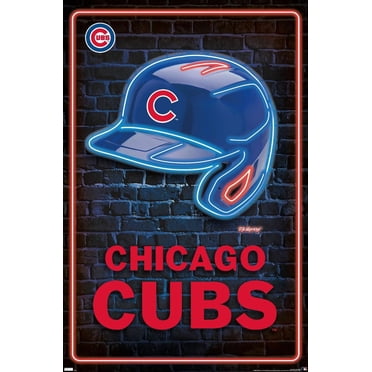 MLB Chicago Cubs - Neon Helmet 23 Wall Poster, 22.375" x 34"