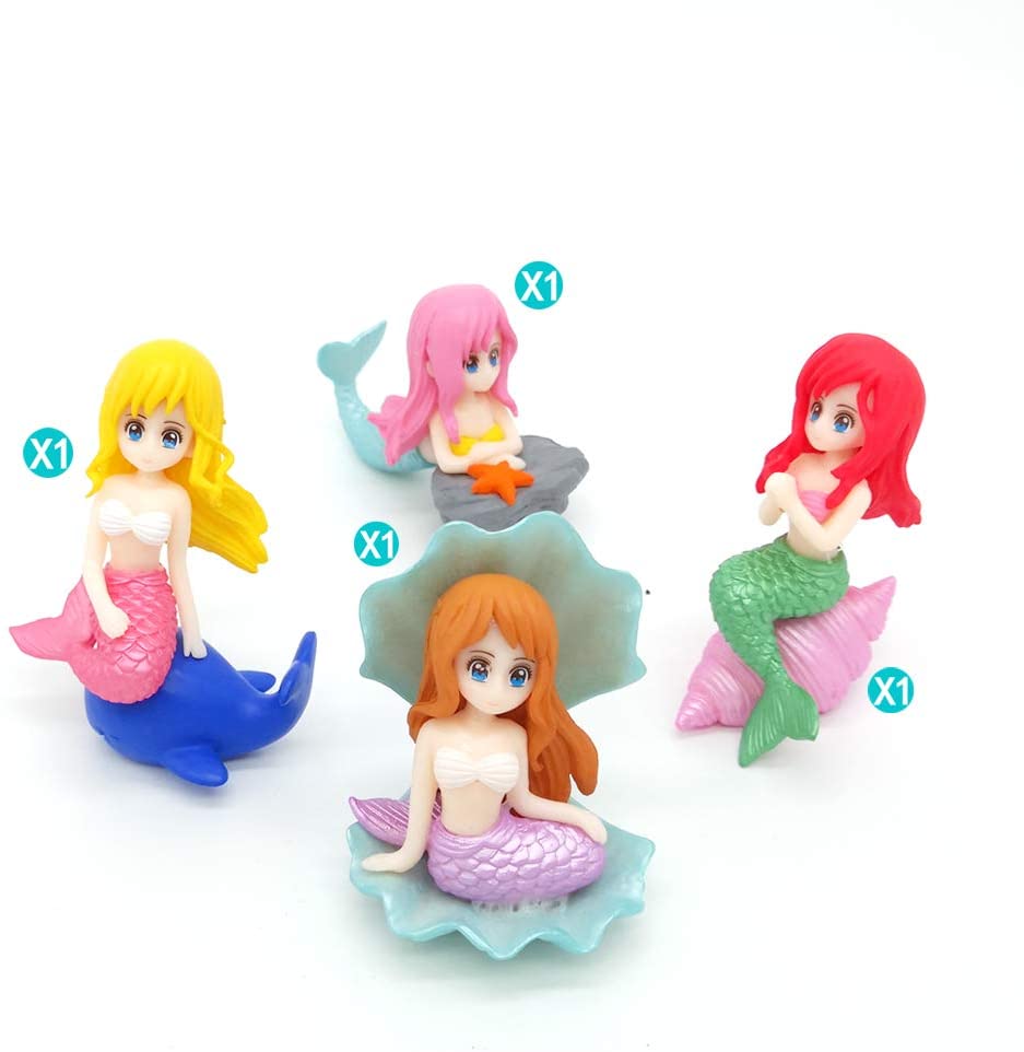 Aquarium Fish Tank Cute Little Mermaid Ornament Aquarium Fish Tank Desk Decoration Accessories Pet Accessories
