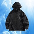 thumbnail image 2 of Jacket Men Mens Wool Coat Mens Small Fall Jacket Men Light Hoodie Jacket Flannel Coat Men with Hood Lightweight Running Rain Jacket Men 3x Rain Jacket Cold Weather Coat for Men Trading Jackets, 2 of 4