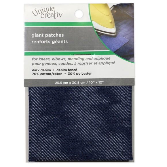 UNIQUE CREATIV Uniue Creativ Iron-on Giant Patches Dark Denim