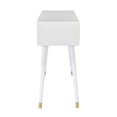 thumbnail image 4 of Bowery Hill Modern / Contemporary Geo Pine Wood Console Table in White, 4 of 14
