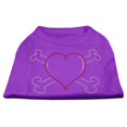 thumbnail image 1 of Chemises en Strass Coeur et Os Croisés Violet L (14), 1 of 1