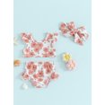 thumbnail image 2 of FOCUSNORM Toddler Girls Three Piece Swimsuits Fly Sleeve Bikini Set Beachwear Summer Bathing Suits, 2 of 9