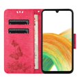 thumbnail image 2 of Pour Samsung Galaxy A55 5G Étui Papillons Fleur Portefeuille en Cuir Couverture de Téléphone à Rabat - Rouge, 2 of 5