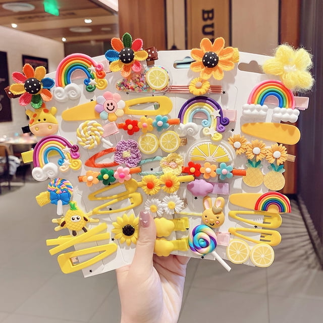 42 PCS Baby Girls Hair Clips, Colourful & Cute Hair Accessories | Multicolour
