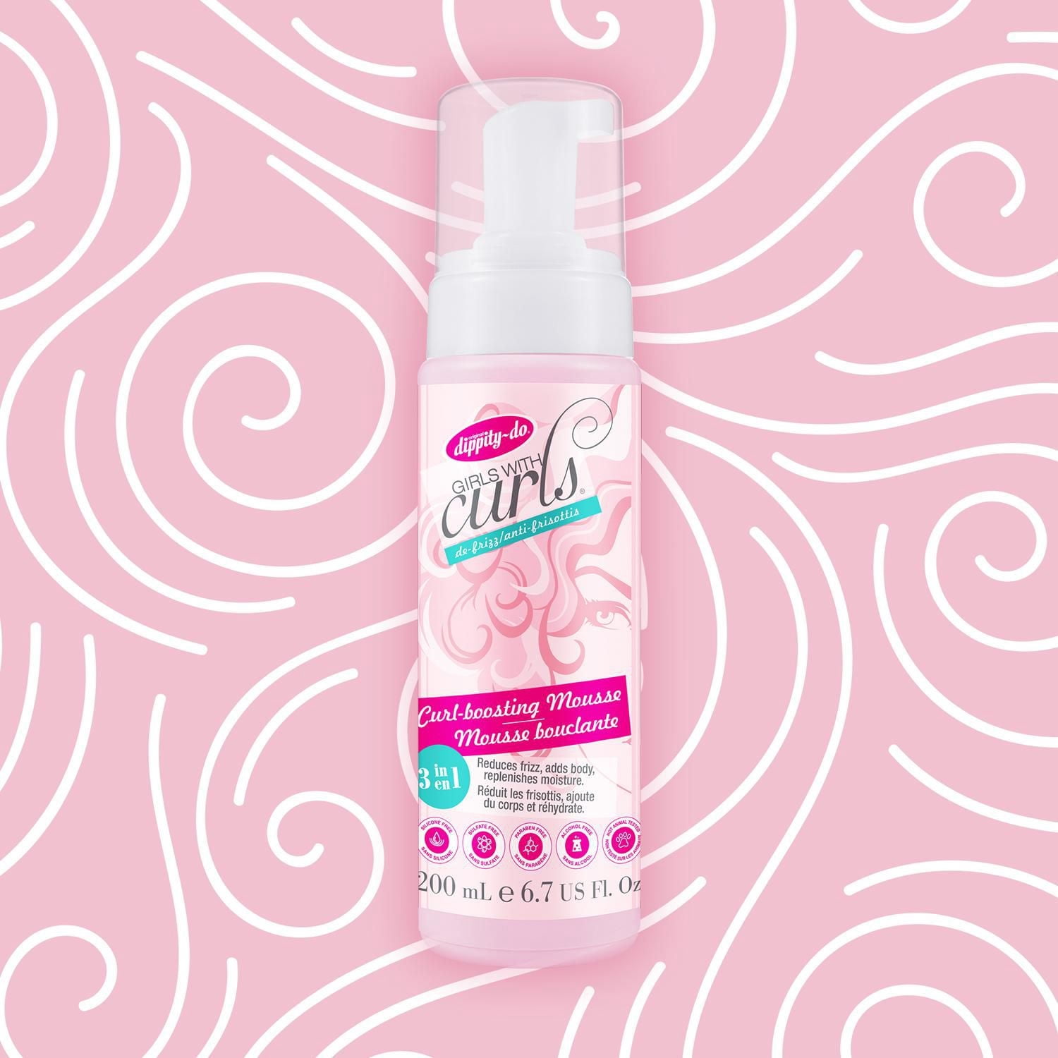 Mousse Bouclante – Ajoute du Corps et Réhydrate les Cheveux Secs, Frisottés et Bouclés – Sans Danger pour la Couleur & Sans Parabènes avec des Ingrédients Naturels