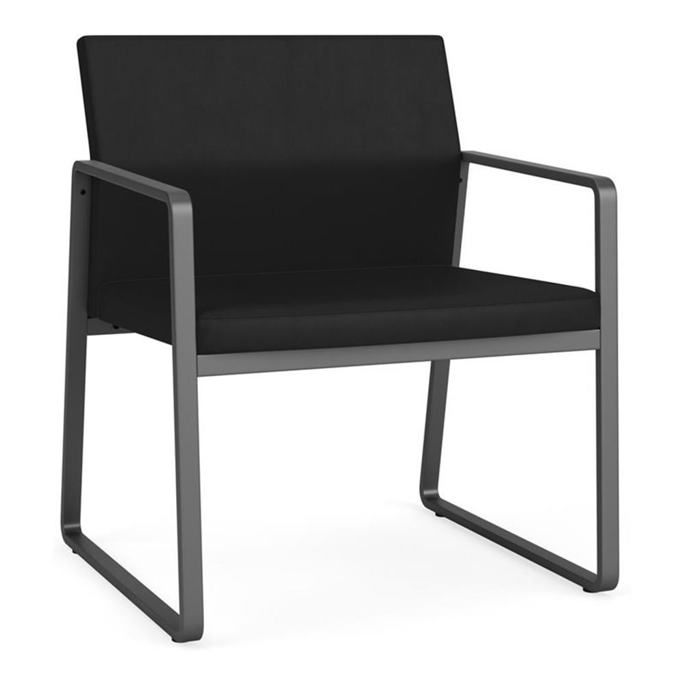 Fauteuil d'Appoint Surdimensionné Gansett pour Réception / Acier Charbon / Noir