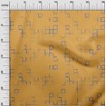 thumbnail image 3 of oneOone Polyester Spandex Mustard Yellow Fabric Geometric Sewing Craft Projects Fabric Prints By Yard 56 Inch Wide, 3 of 5