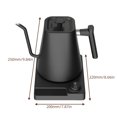 thumbnail image 2 of Electric Gooseneck Kettle Temperature Control Pour-Over Kettle for Coffee and Tea 1.0L Silent 1-24H Keep Warm Stainless Steel LCD Display 1200W Quick Heating Hot Water Boiler, 2 of 7