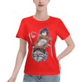 thumbnail image 1 of Women's Basic Short Sleeve T-Shirt Attacking Giant Mikasa Ackerman, 1 of 6