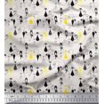 thumbnail image 1 of Soimoi Moss Georgette Fabric Cat Animal Printed Craft Fabric by The Yard 42 Inch Wide, 1 of 3