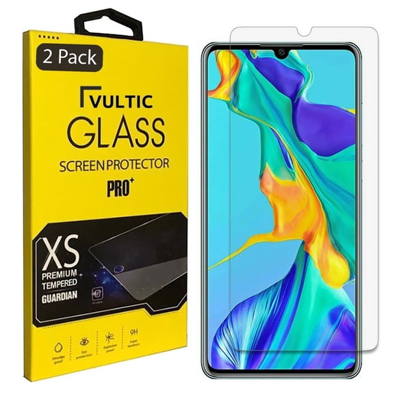 Vultic [2 Pack] Protecteur d'Écran pour Huawei P30 [Compatible avec Étui], Film en Verre Trempé