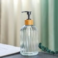 thumbnail image 4 of EGNMCR Bathroom Storage & Organization Vertical Glass Soap Dispenser Bathroom Hand Soap Dispenser 14 Ounce Kitchen Hand Soap And Dishwashing Soap Dispenser Set Soap press, 4 of 6