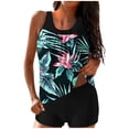 thumbnail image 2 of Weiqiqre Plus Size Swimsuit for Women Two Piece Bathing Suits Blouson Tank Top with Boyshorts Tummy Control Modest Swimsuits, 2 of 6