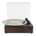 thumbnail image 1 of Wooden Simple Vintage Phonograph Wireless Vinyl Record Player With Cover Dust Jukebox, 1 of 4
