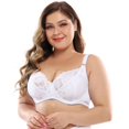 thumbnail image 3 of MesaSe Women‘s Plus Size Signature Lace Unlined Underwire Bra with Added Support, 3 of 7
