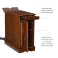 thumbnail image 3 of Linon Bartow Multi Function Storage Side Table Charging Station in Hazelnut Wood, 3 of 15