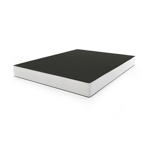 Sommier tapissier standard CorLiving, prêt à assembler, avec revêtement en tissu noir et blanc, cadre en métal pleine grandeur